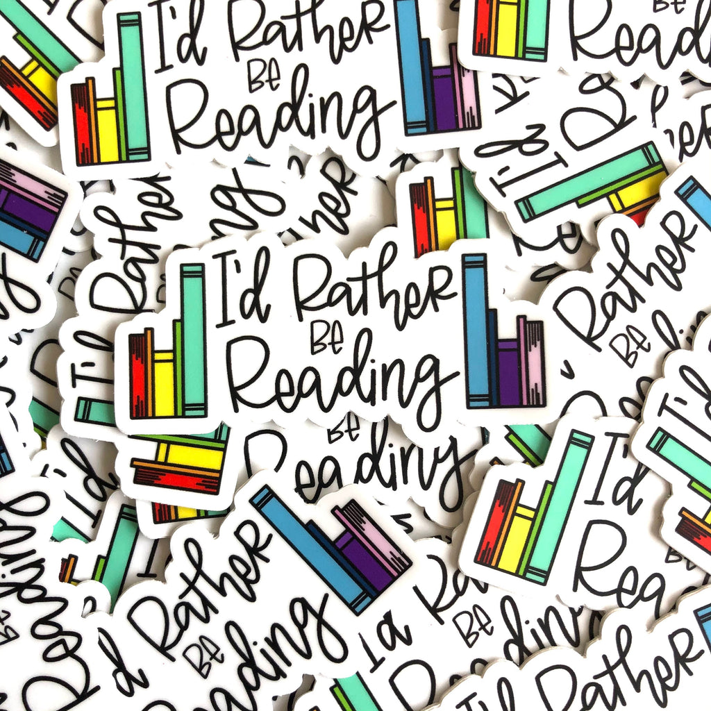 I'd Rather Be Reading Vinyl Sticker