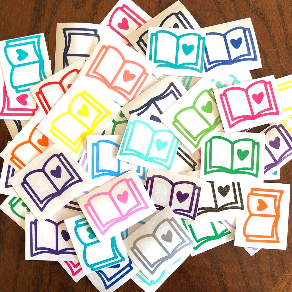 Small Open Book Vinyl Decal