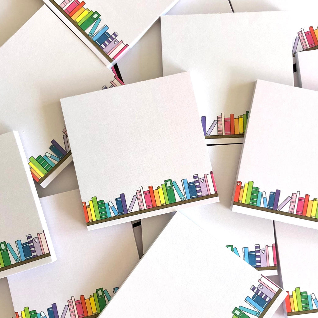 Lavender Bookshelf Sticky Notes