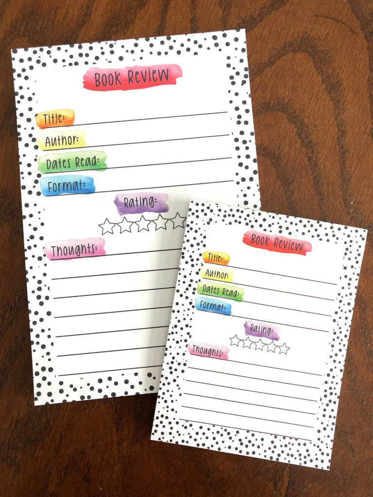Book Review Sticky Notes