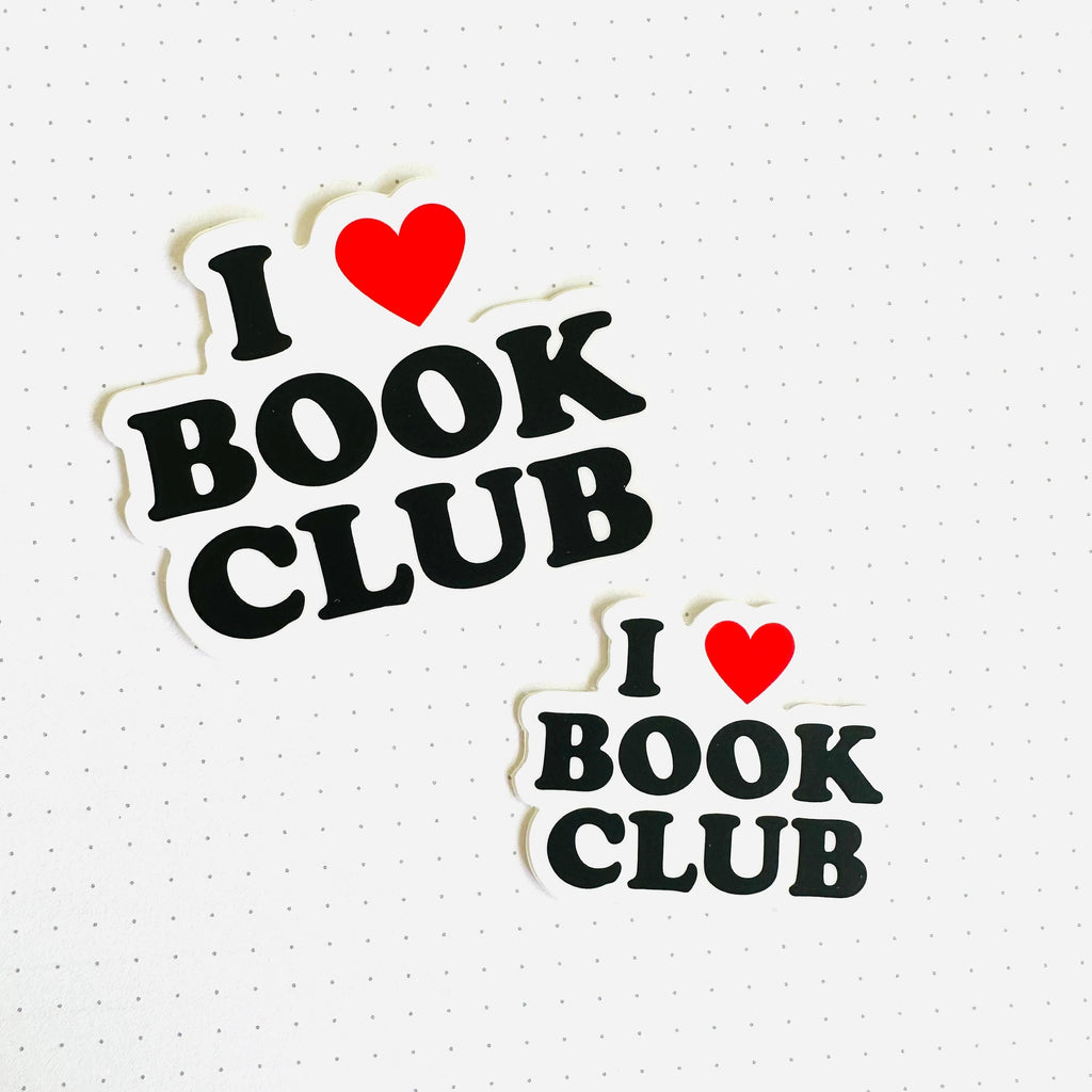 I Love Book Club Vinyl Sticker